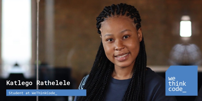 Katlego Rathelele, a coding student at WeThinkCode.