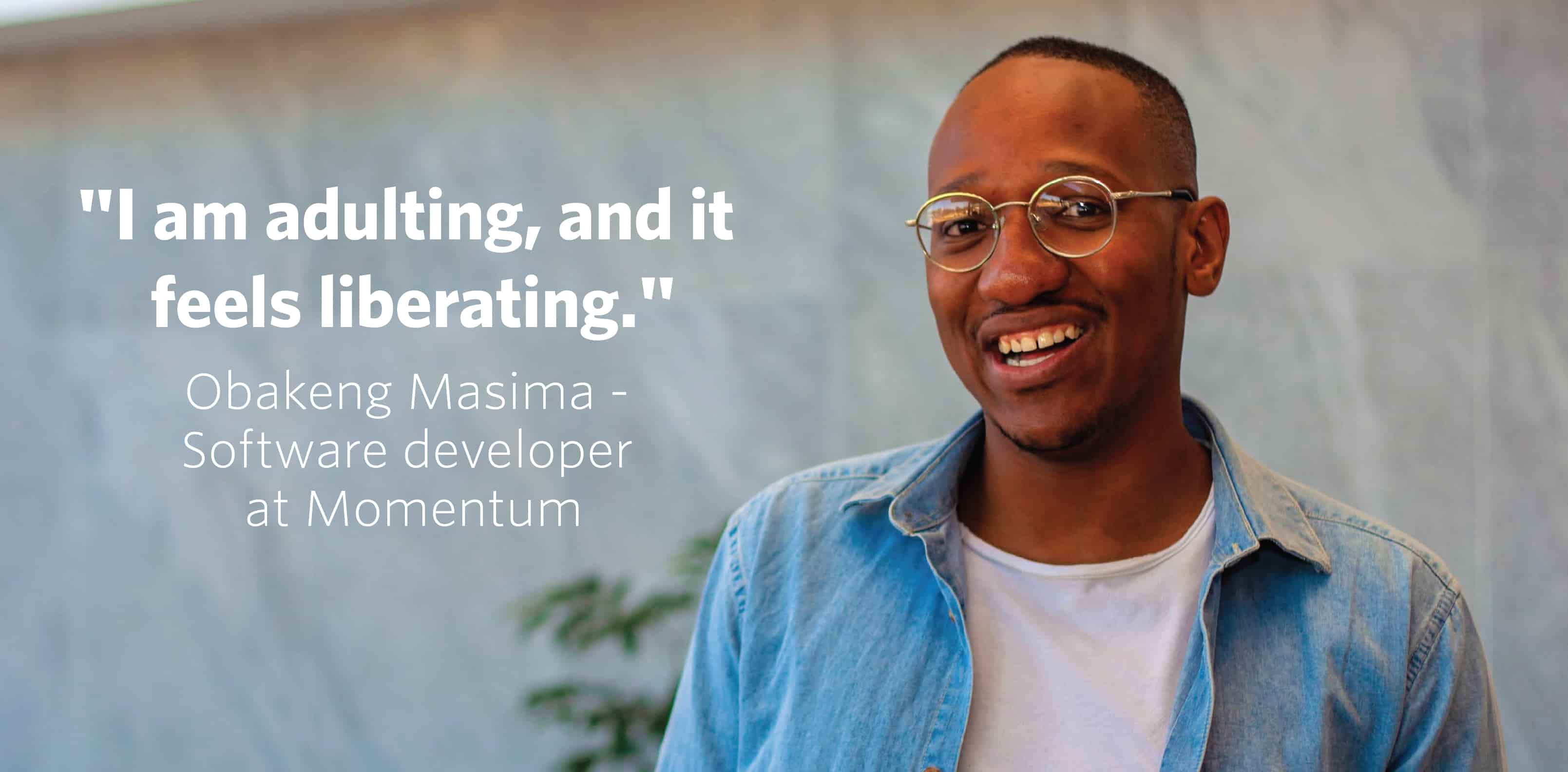 Obakeng Masima, software developer at Momentum