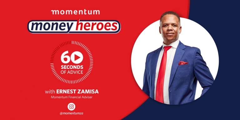 Ernest Zamisa, a Momentum Financial Adviser wearing a blue suite with a red tie and pocket square.