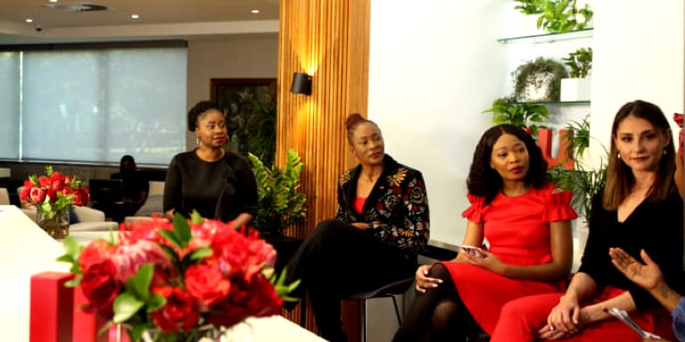 Elana Afrika-Bredenkamp, Charlotte Nsubuga-Mukasa, Saray Khumalo, Asanda Sizani and Ana Scott.