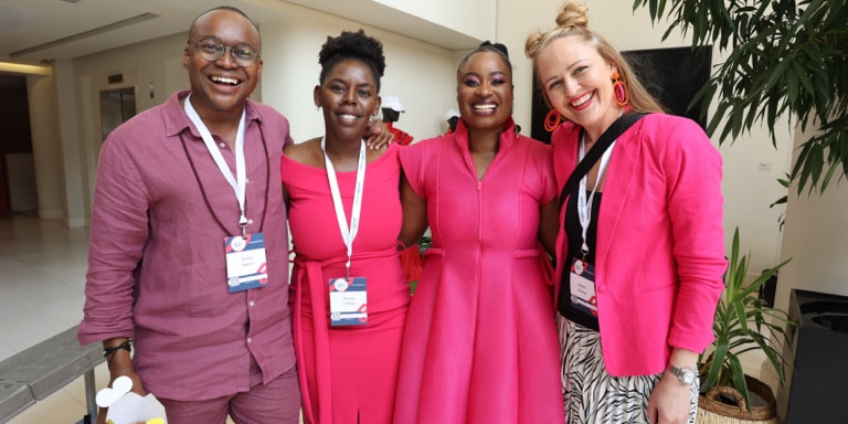 Science of Success Festival 2022. Stanley Gabriel (Momentum), Veronica Lukwago (PWC), Charlotte Nsubuga-Mukasa (Momentum) and Therese Havenga (Momentum).