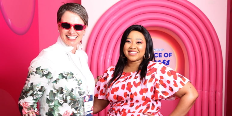Anneke Hanekom and Sithabile Mkhize from Momentum at the Science of Success Festival 2022.