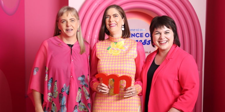 Momentum Science of Success Festival 2022. Pictured here are Prof. Bernadene de Clercq (Unisa), Monique Schehle (Momentum), and Jacolize Meiring (Unisa).