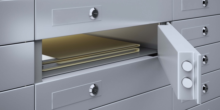A Will in safe custody in a safety deposit box