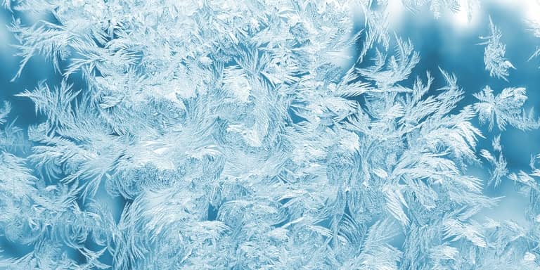 Seamless pattern of white feathers against a blue background.