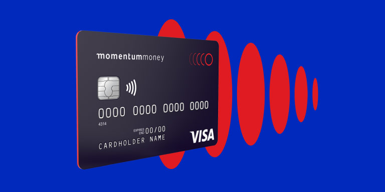 The Momentum Money Visa card.